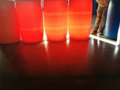 200L平面雙環橘紅色化工塑料包裝桶