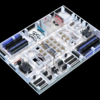 某煙草公司信息化機房效果圖制作|北京中控室效果圖設(shè)計